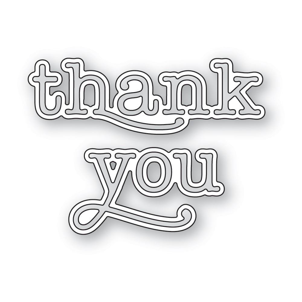Memory Box 94655 Thank You Daily Script craft die