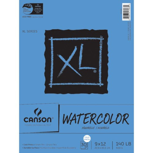 Canson XL Watercolor Paper Pad 9"X12" 30 Sheets