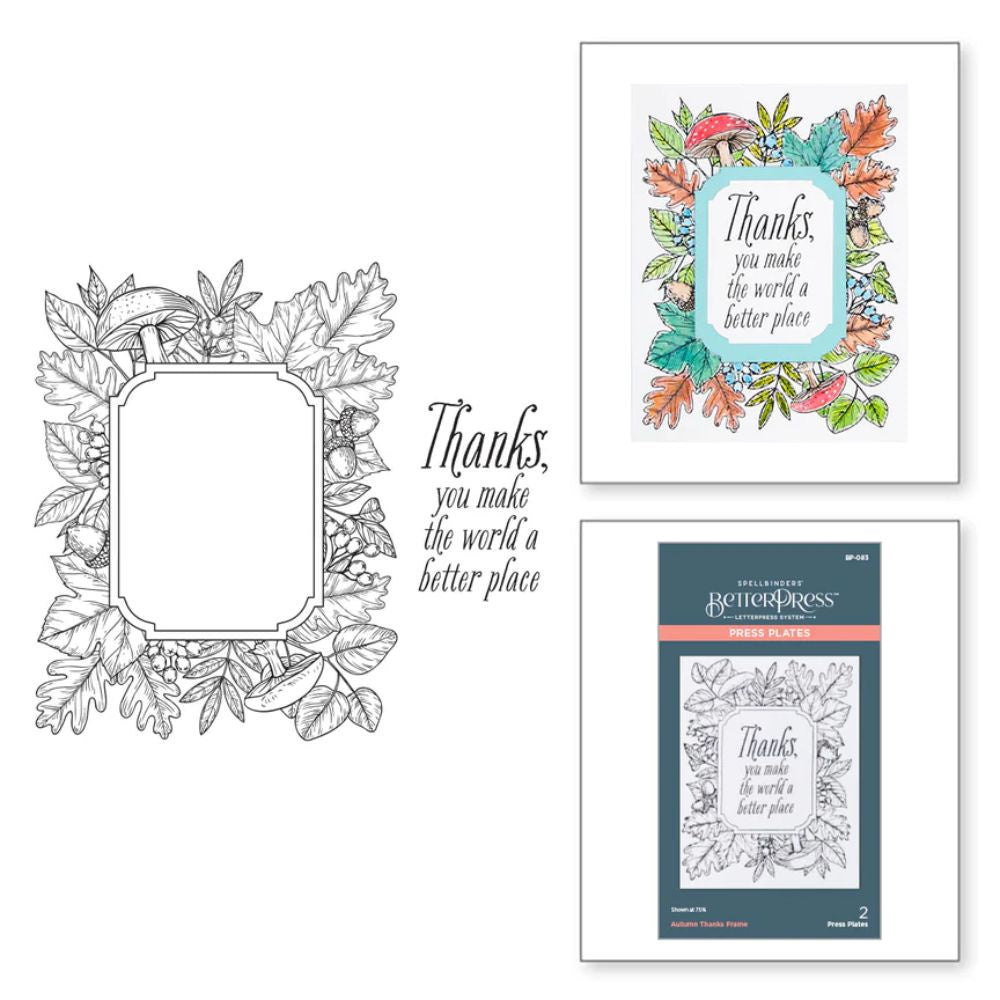 Spellbinders Betterpress Piastra ‘Big Thank’ In Metallo Per Biglietti E Card Making - 4