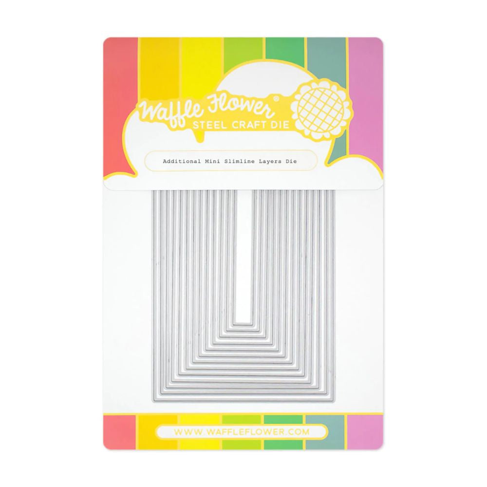 Waffle Flower stamps Additional Mini Slimline Layers Die