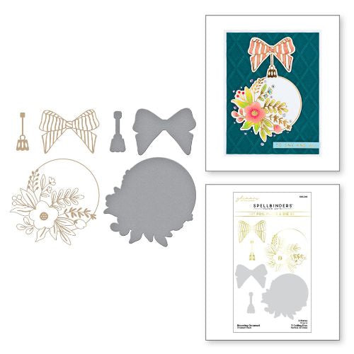Spellbinders Blooming Ornament Glimmer Hot Foil Plate & Die Set from the Glimmer Greetings Collection GLP-349