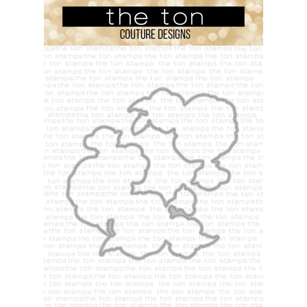 The Ton Stamps Bright Pansies Clusters Coordinating Dies