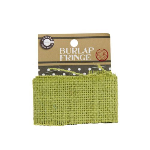 Burlap Fringe 1.375"X 1yd Avocado- CVS3467