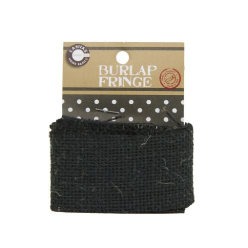 Burlap Fringe 1.375"X 1yd Black - CVS3472
