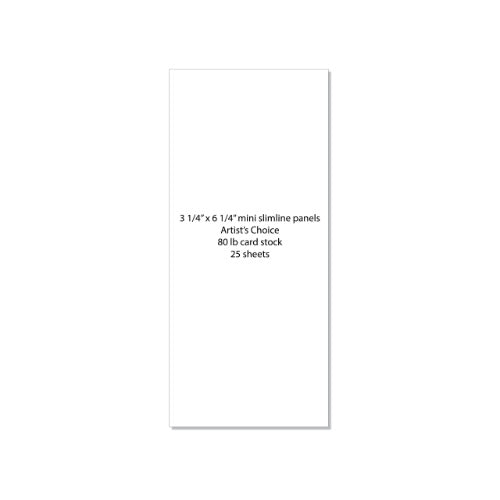 Gina K Designs CARD STOCK PANELS- ARTIST’S CHOICE LAYERING WEIGHT MINI SLIMLINE 3 1/4 X 6 1/4t
