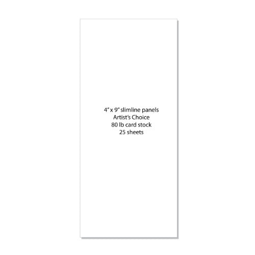 Gina K Designs CARD STOCK PANELS- ARTIST’S CHOICE LAYERING WEIGHT SLIMLINE 4 X 9