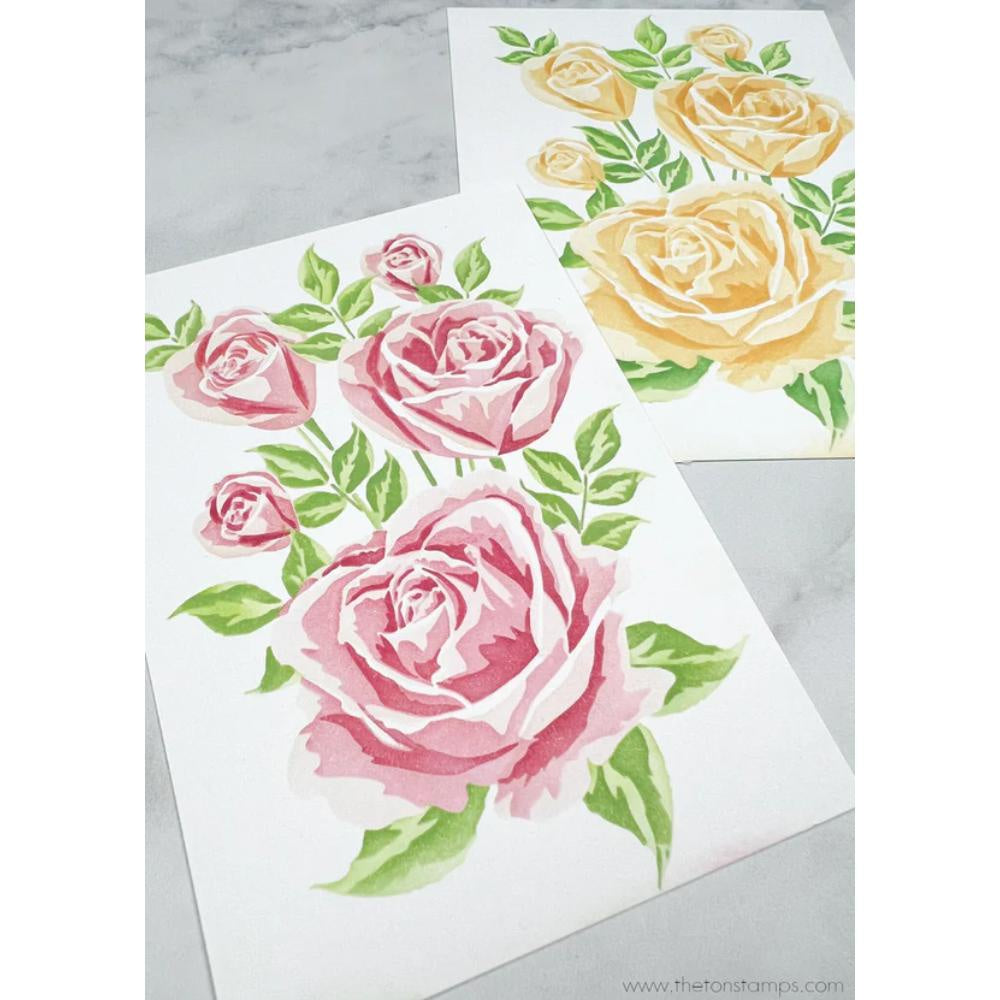 The Ton stamps Climbing Roses Layering Stencils - Auzz Trinklets N Krafts