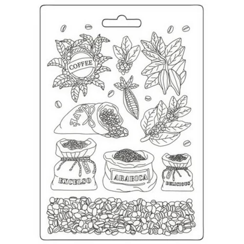 Stamperia Soft Mould A5 - Coffee and Chocolate coffee