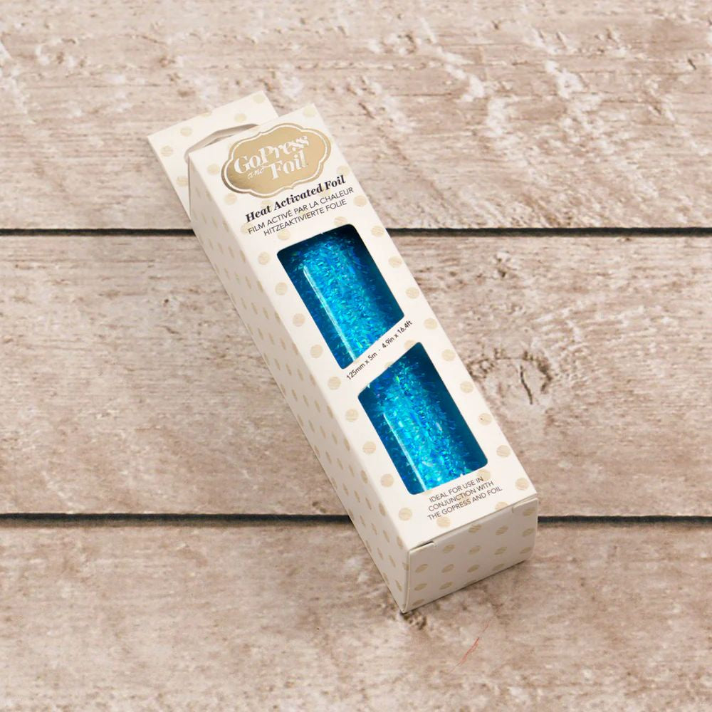 Couture Creations Foil - Cyan (Iridescent Flakes Pattern) - Heat activated