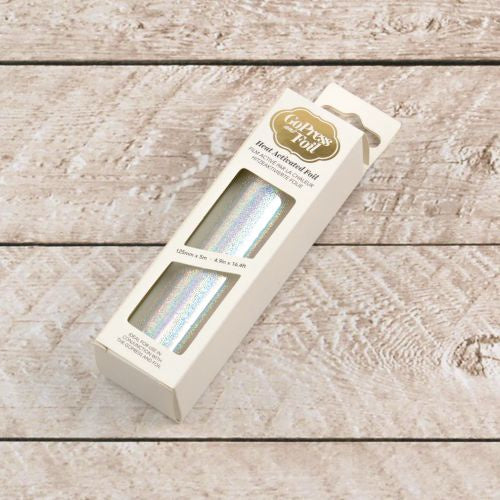 Couture Creations Foil - Silver (Iridescent Digital Pattern) - Heat activated