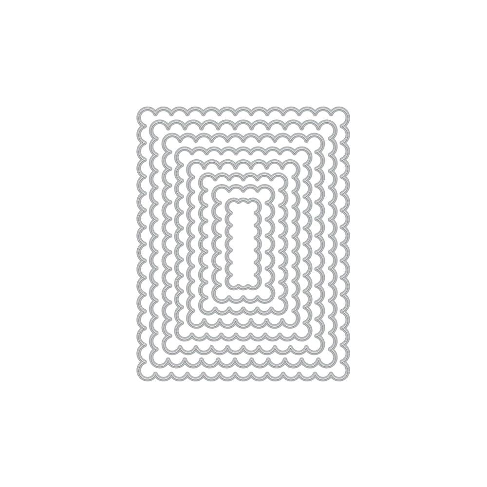 Hero Arts DF124 Scalloped Rectangles Infinity Dies - Auzz Trinklets N Krafts