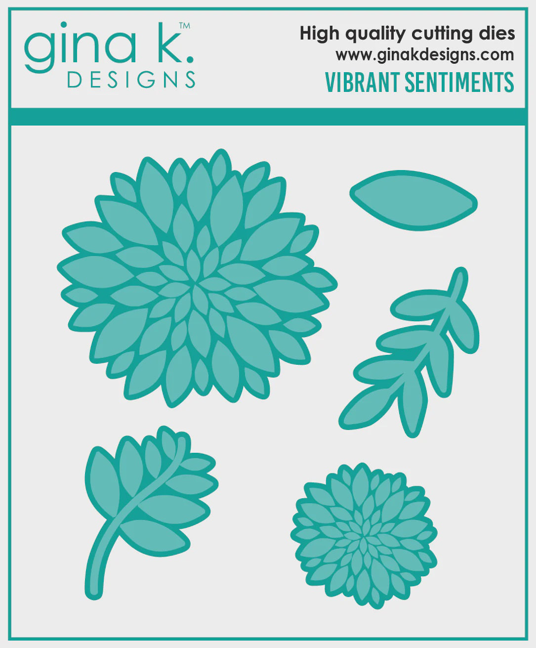 Gina K Designs DIE-Vibrant Sentiments Retired