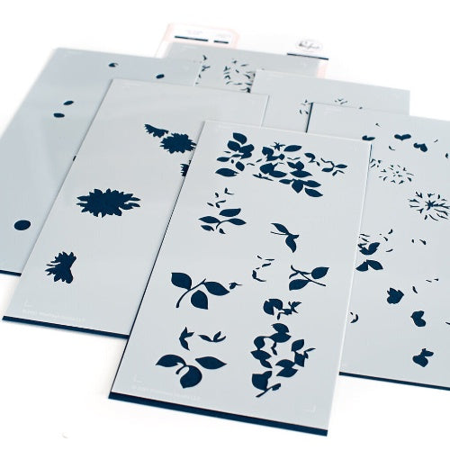 Pinkfresh Studio Dahlia Washi layering stencil Retired