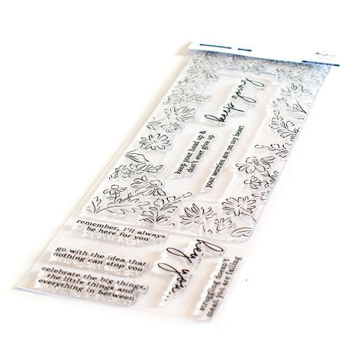 Pinkfresh Studio Daisy Slimline Frame Stamp. dies and stencils bundle Retired