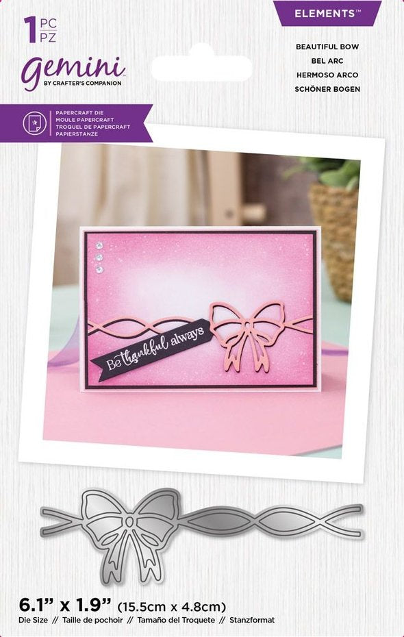 Gemini Decorative Swash Border Beautiful Bow Elements Dies (GEM-MD-ELE-BEBO)