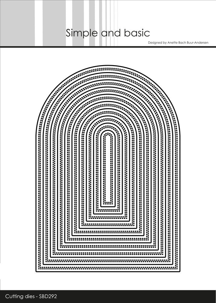 Simple and Basic Double Pierced A6 Arches Cutting Dies (SBD292) (SBD292)