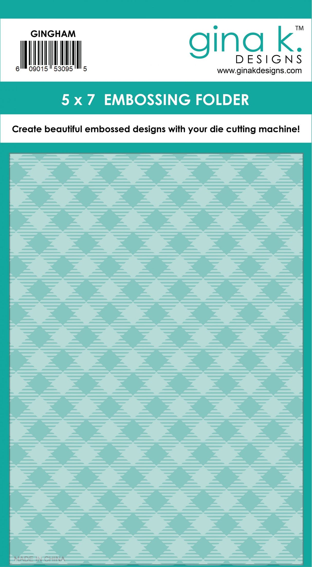 Gina K Designs EMBOSSING FOLDER- Gingham