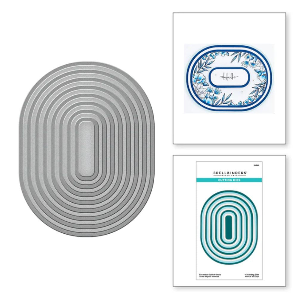 Spellbinders Essential Stylish Ovals Etched Dies from the Stylish Ovals Collection