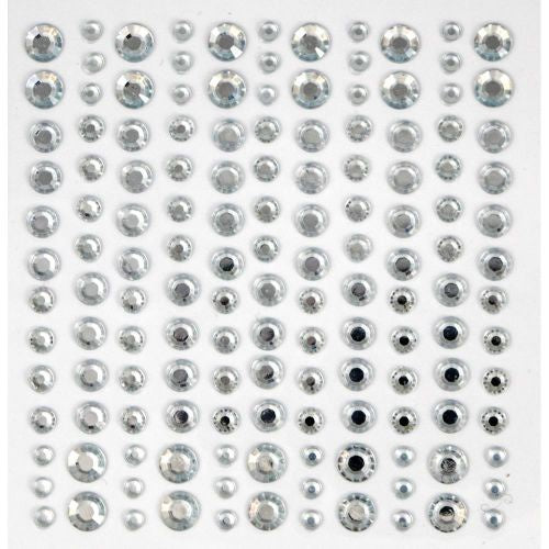 Craft Consortium Essential Adhesive Rhinestone Gems 143/Pkg Clear - Auzz Trinklets N Krafts