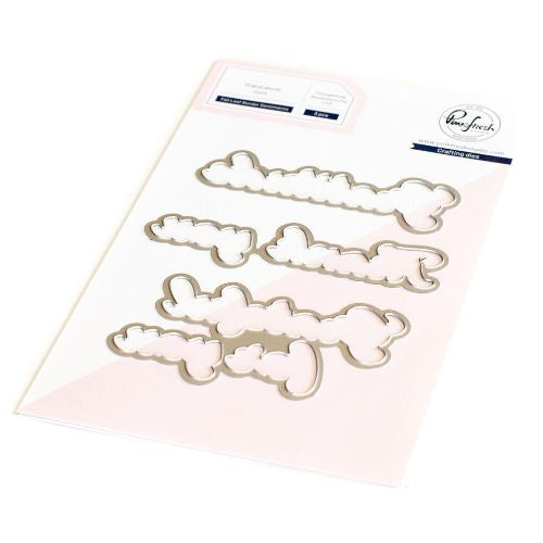 Pinkfresh Studio Fall Leaf Border Sentiments die RETIRED