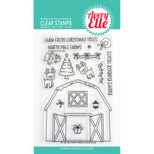 Avery Elle Stamp Farm Fresh Christmas Clear Stamps