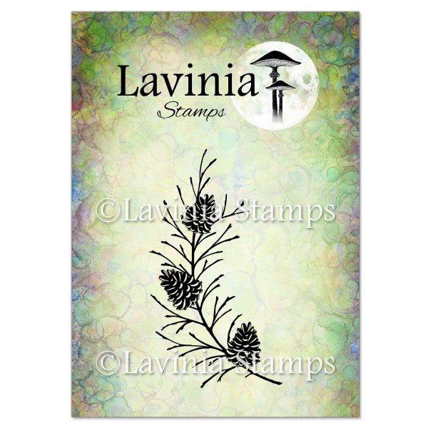 Lavinia Stamps Fir Cone Branch Stamp LAV580