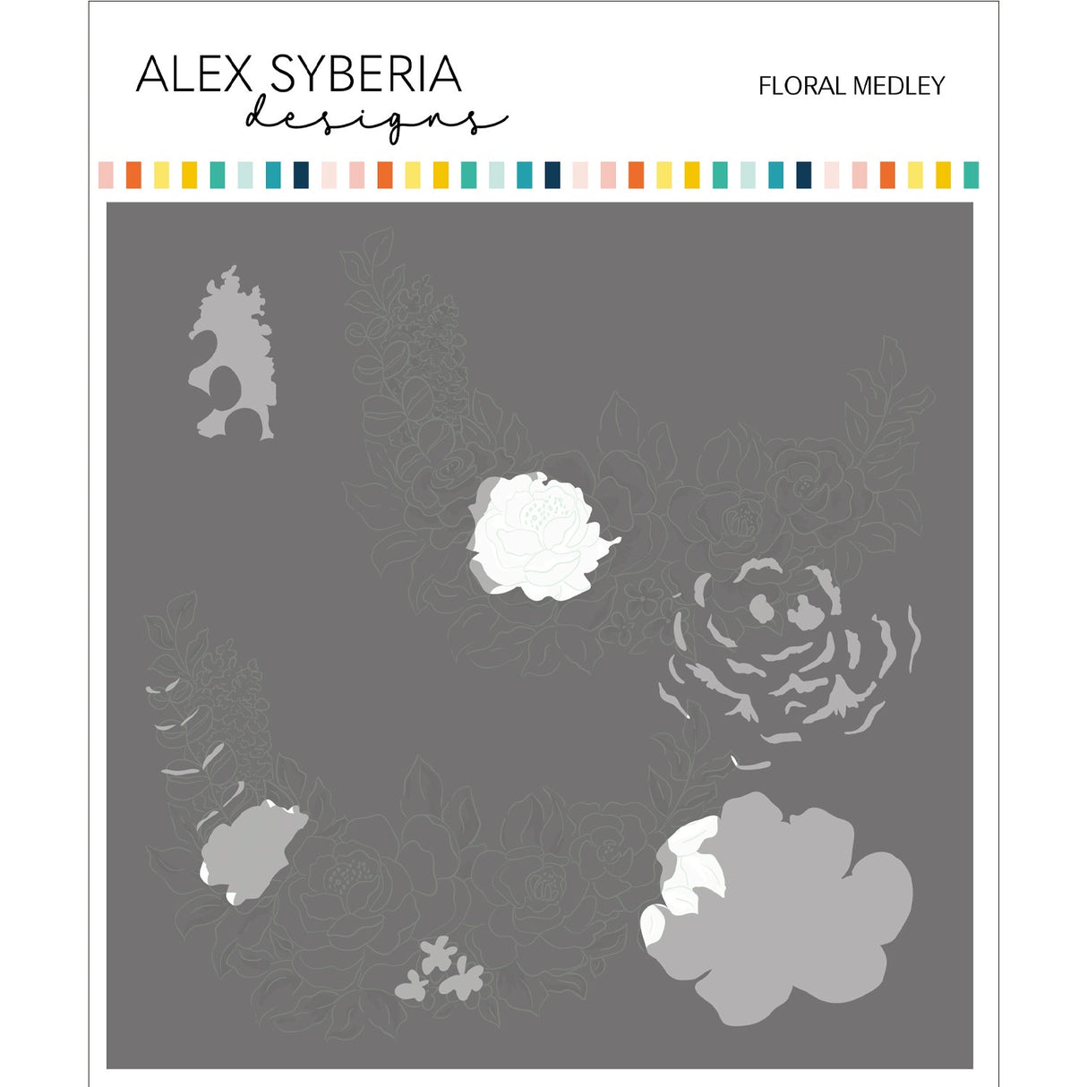 Alex Syberia Designs Floral Medley Stencil Set