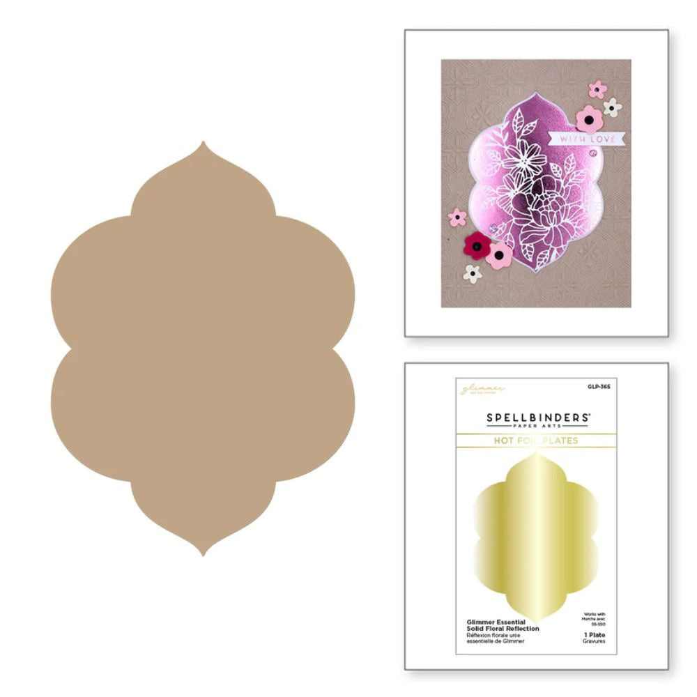 Spellbinders Glimmer Essential Solid Floral Reflection Glimmer Hot Foil Plate from the Floral Reflection Collection