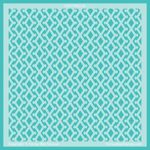 Honey Bee 6x6 Stencil - Geotrellis Background