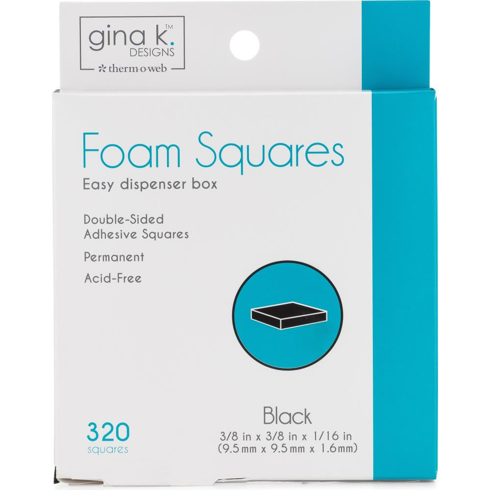 Gina K Designs Foam Squares Black, 320pcs