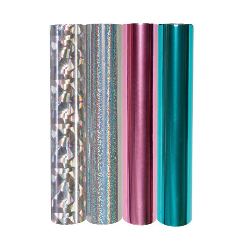 Spellbinders Glimmer Hot Foil 4 Rolls - Metallic & Holographic Variety Pack