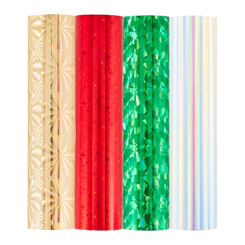 Spellbinders Glimmer Hot Foil 4 Rolls - Shimmering Holiday Variety Pack - Auzz Trinklets N Krafts