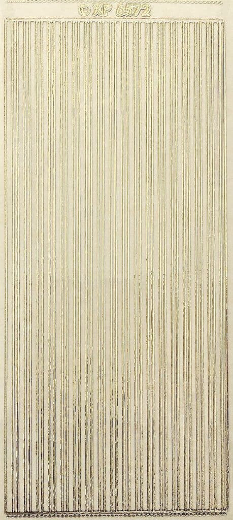 Straight Peel-Off Stickers 10x23 cm Transparent Gold