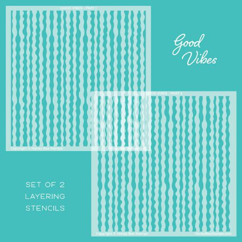 Honey Bee Good Vibes Layering - Set Of 2 6x6 Stencils
