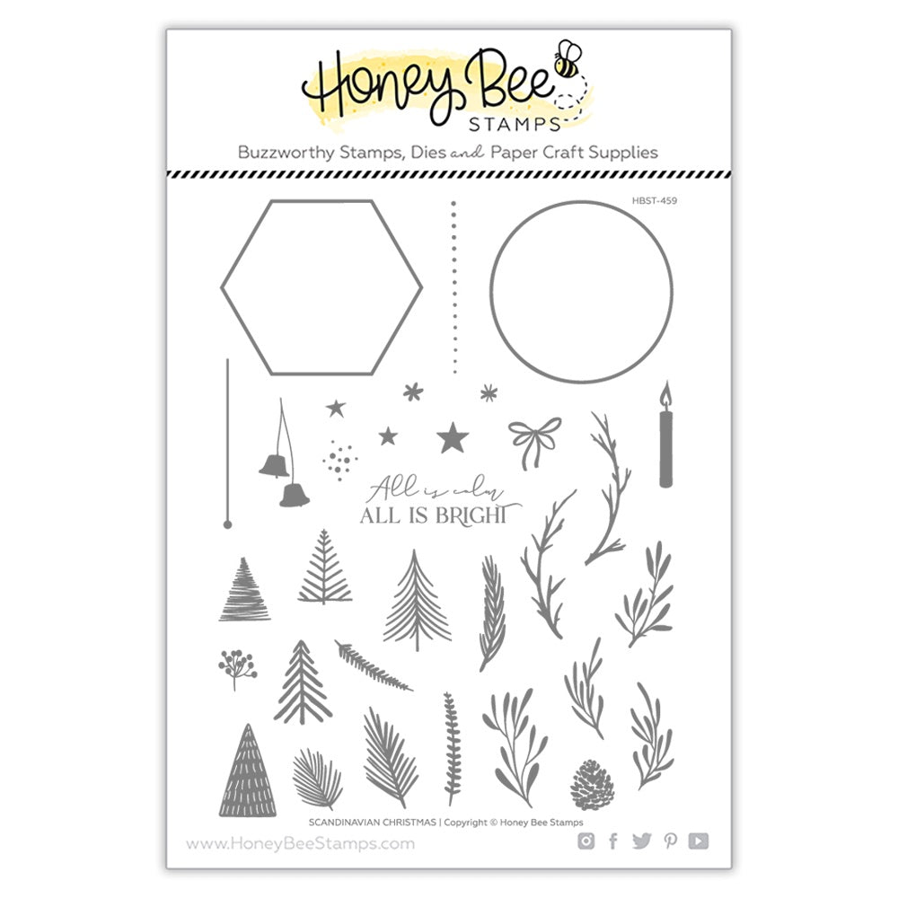 Honeybee Stamps Scandinavian Christmas - 6x8 Stamp Set