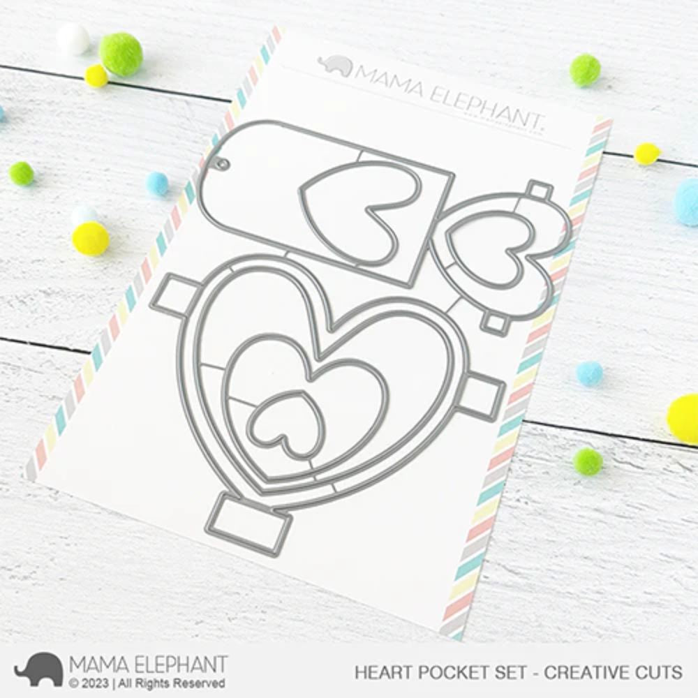 Mama Elephant Heart Pocket Set - Creative Cuts