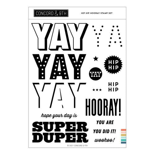 Concord & 9th Clear Stamps 6"X8" Hip Hip Hooray
