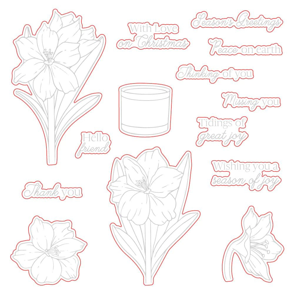 Honey Bee Stamps Holiday Blooms - Honey Cuts