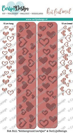 CarlijnDesign Hot Foil Stamp Coverplate Hearts (CDHF-0006)