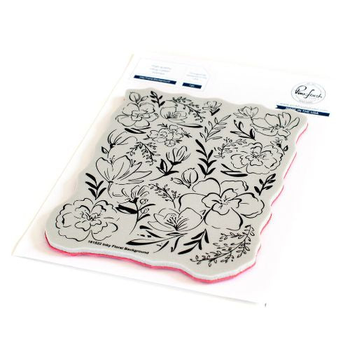 Pinkfresh Studio Inky Floral Background stamp
