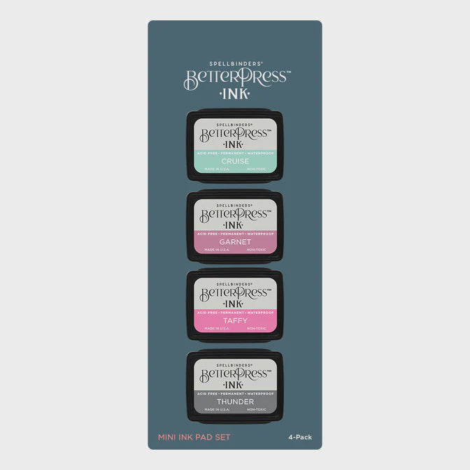 Spellbinders Jet Set BetterPress Ink Mini Set - 4 Pack