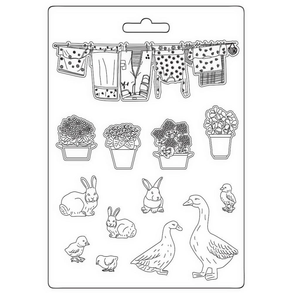 Stamperia  Soft Mould A5 - Sunflower Art brushes farm