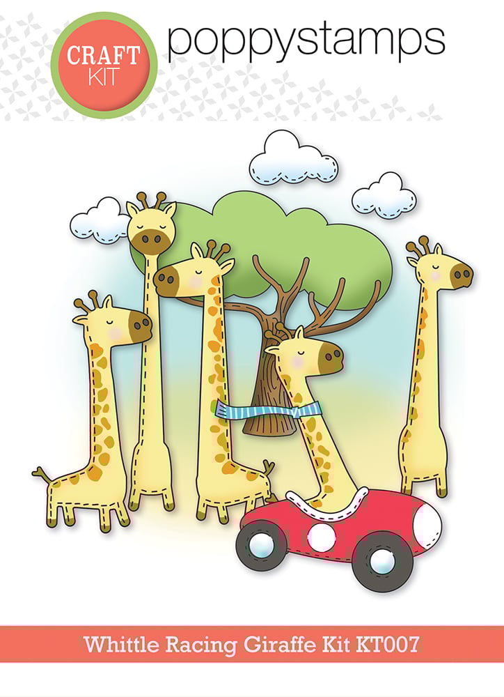 Poppy Stamps KT007 Whittle Racing Giraffe Kit craft die