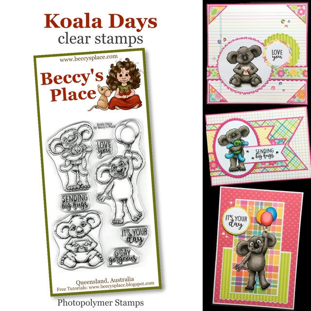Beccy's Place Koala Days clear stamps