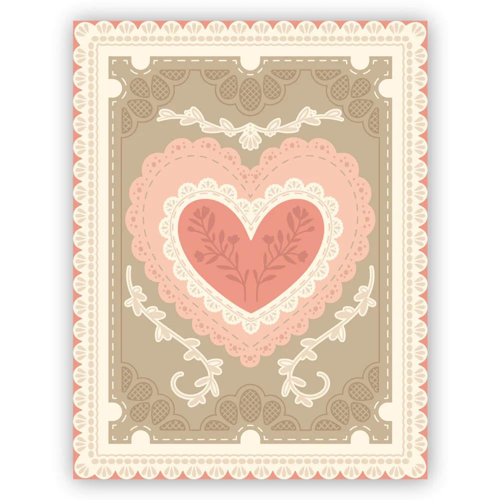 Honey Bee Stamps Lace Heart Layering Frames - Honey Cuts
