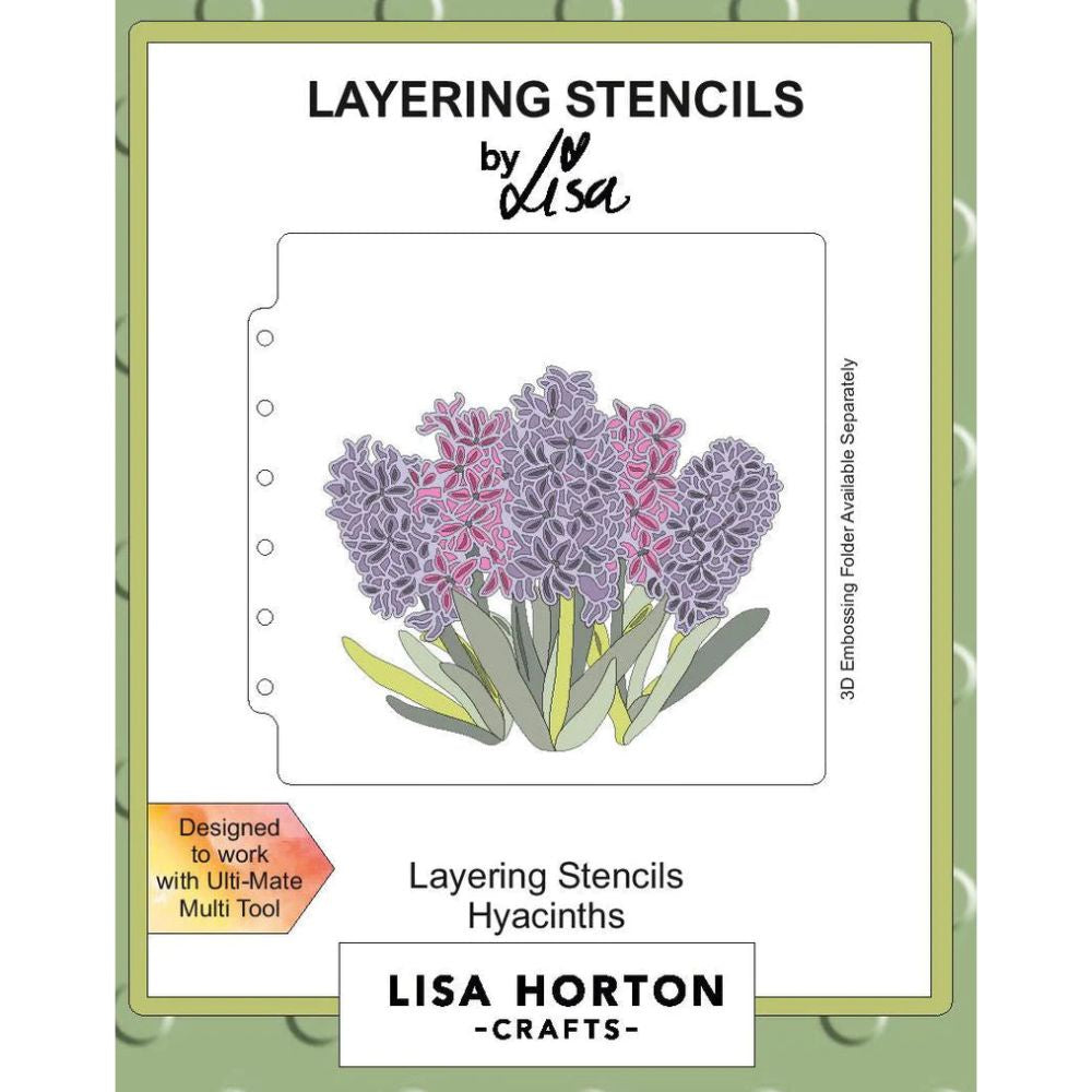 Lisa Horton Crafts Hyacinths 6x6 Layering Stencils