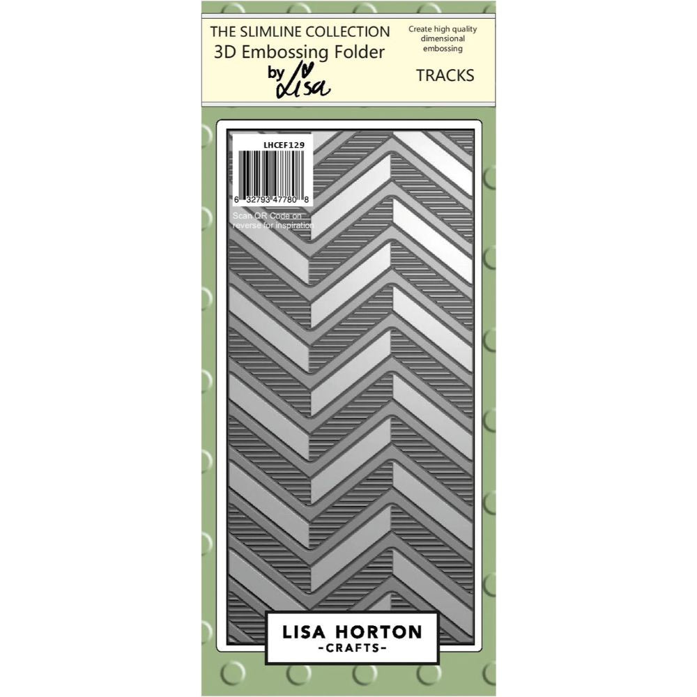 Lisa Horton Crafts Slimline 3D Embossing Folder - Tracks