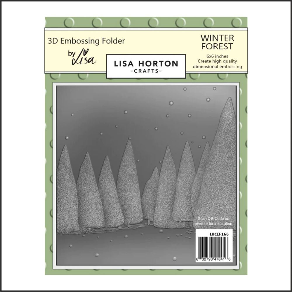 Lisa Horton Crafts Winter Forest 6x6 3D Embossing Folder