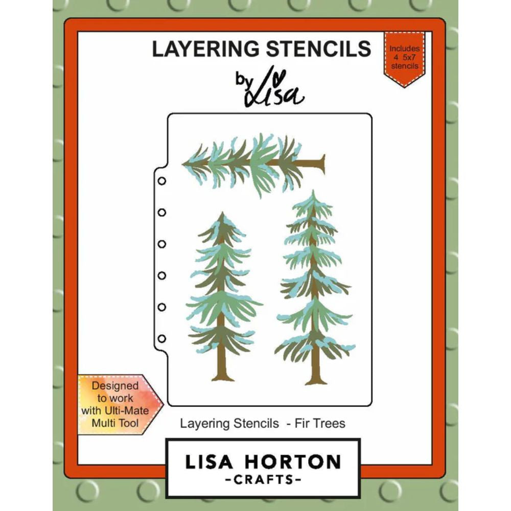 Lisa Horton Layering Stencils - Fir Trees