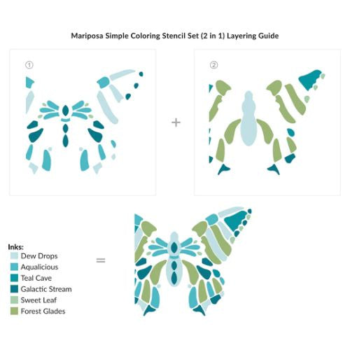 Altenew Mariposa Simple Coloring Stencil Set (2 in 1)